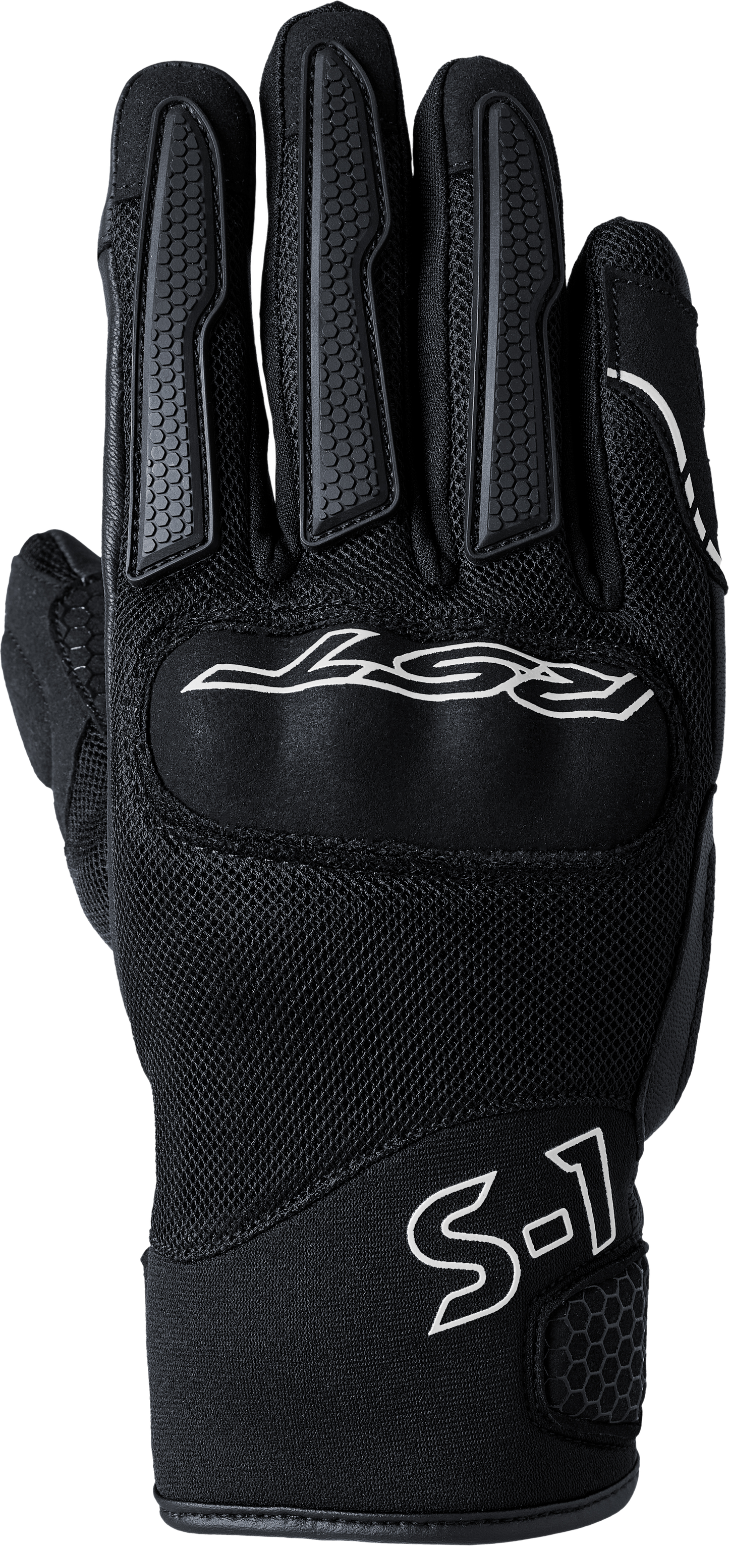 RST S1 Mesh CE Glove Black/White Small - Breathable Impact Protection for Motorcyclists