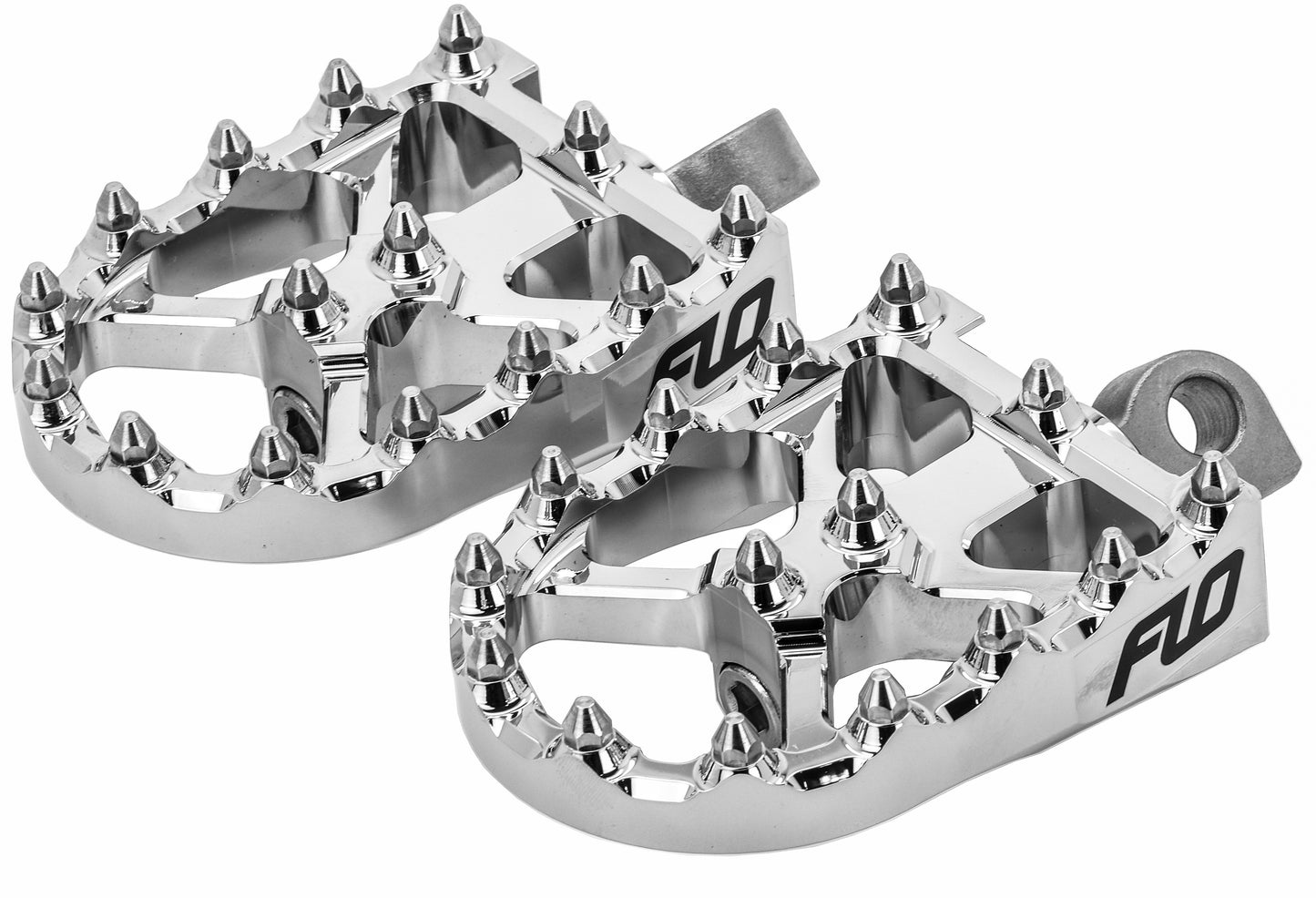 FLO Motorsports BMX Style Chrome Footpegs for Harley Davidson 2014-2017 XL Models