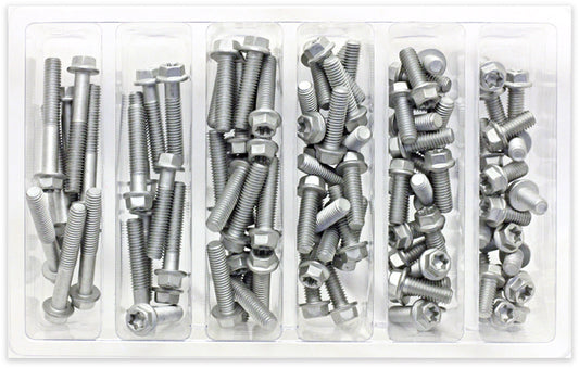 BOLT SV-M6EURO M6 Euro Torx Flange Bolt Assortment – 100 Piece Kit