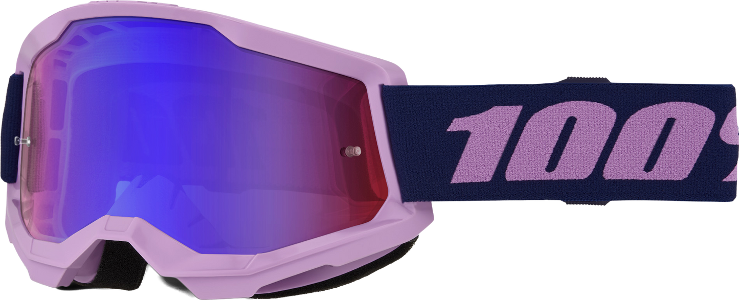 100 Percent Strata 2 Goggle with Purple Red/Blue Mirror Lens – Part No. 50028-10025