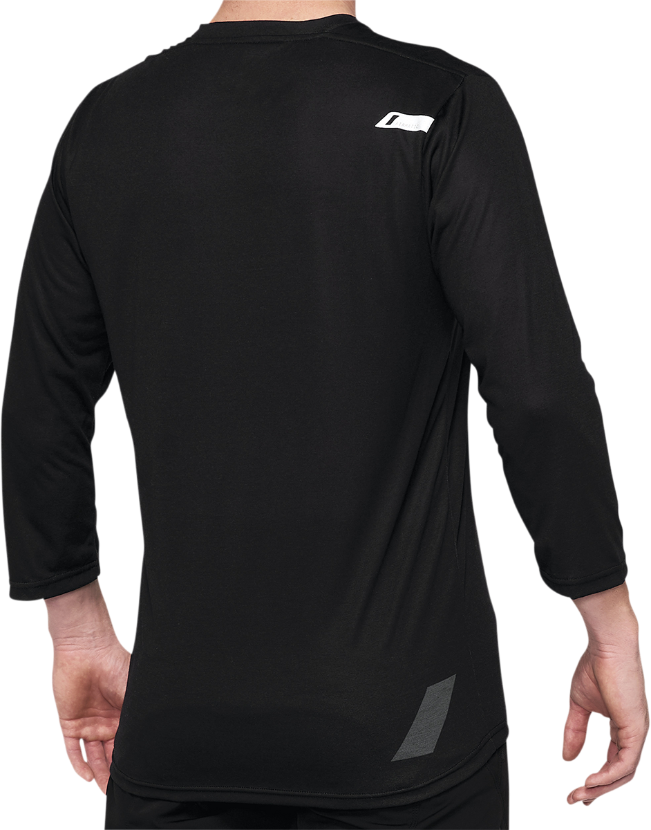 100% Airmatic 3/4 Sleeve Jersey Black - Part 40018 - 00001 - Kelly Motorsports