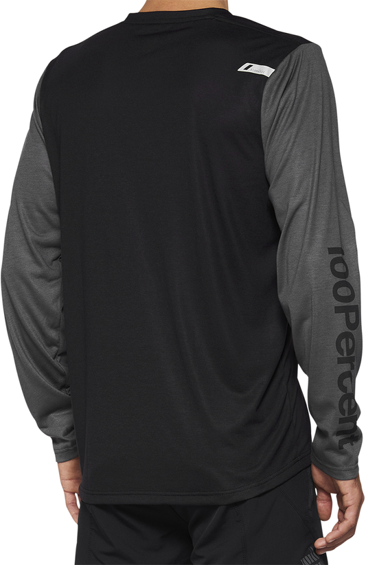 100% Airmatic Long - Sleeve Jersey Black, Part Number 40019 - 00001 - Kelly Motorsports