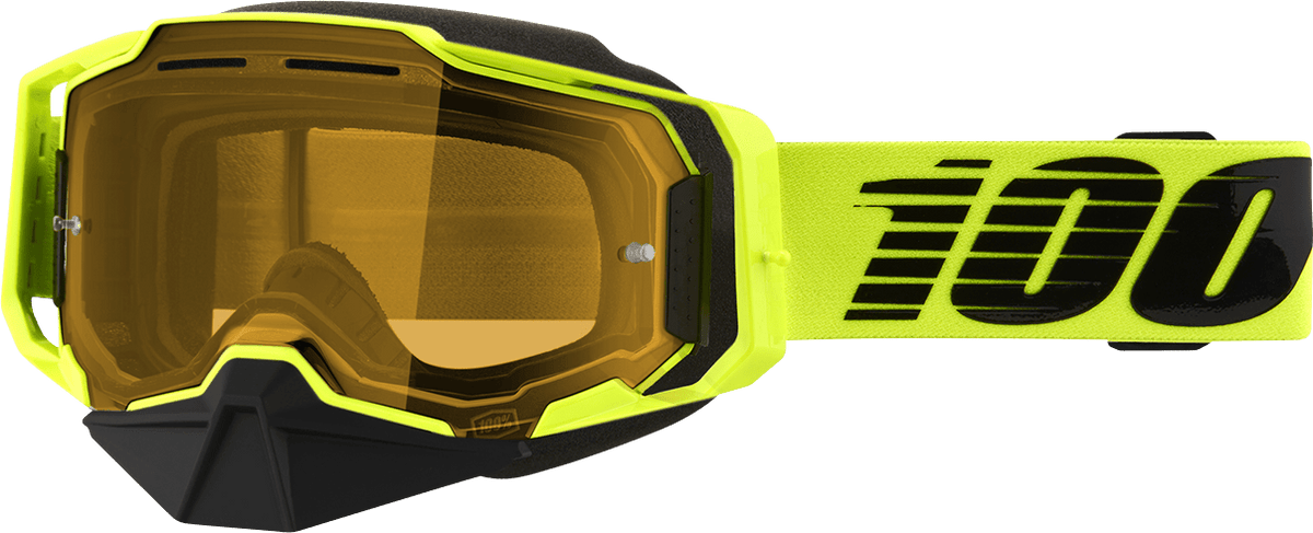 100% Armega Snow Goggle - Nuclear Citrus - Yellow Lens 50007-00003 - Kelly Motorsports