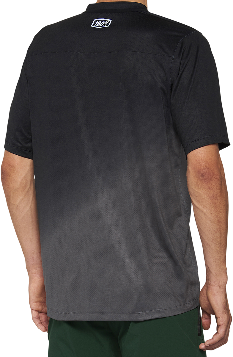 100% Celium Short - Sleeve Jersey - Black/Charcoal, Part Number 40011 - 00003 - Kelly Motorsports