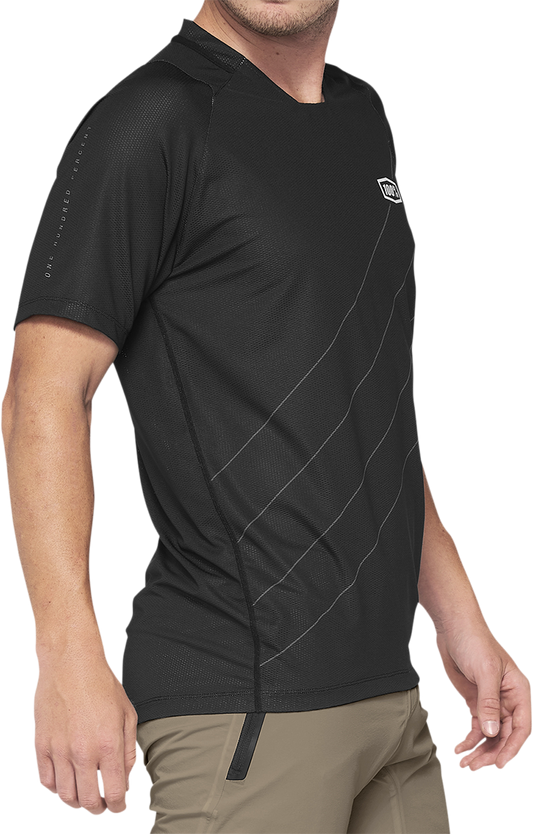 100% Celium Short - Sleeve Jersey for Cycling - Dark Gray/Black, Part 41204 - 290 - 11 - Kelly Motorsports