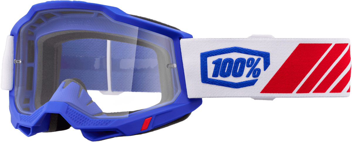 100-Percent Accuri 2 Goggle with Kolby Clear Lens - Premium Performance Racing Eyewear - Kelly Motorsports