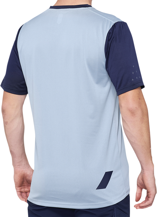 100% Ridecamp Short - Sleeve Jersey - Blue/Navy - Small (Part Number 40027 - 00010) - Kelly Motorsports