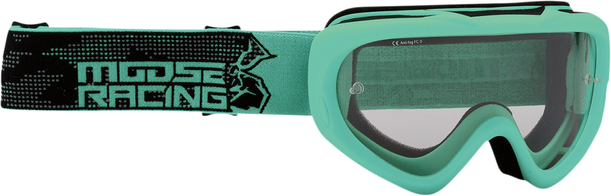 MOOSE OFFROAD Youth Qualifier Goggle - Agroid Mint with Clear Lens, Part #2601-2664