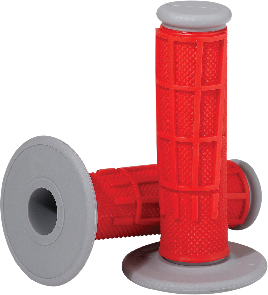 Moose Offroad Comp Diamond Half Waffle Grips - Red (Part Number 1MG2315-REM)