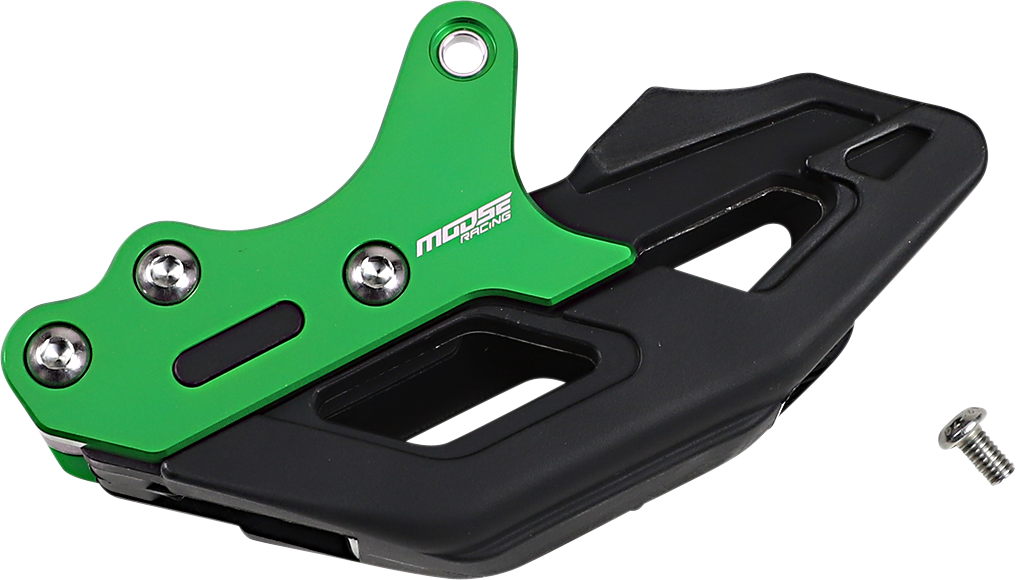 MOOSE OFFROAD Kawasaki G32-2301BGN Chain Guide – Durable Aluminum and TPU Construction in Green