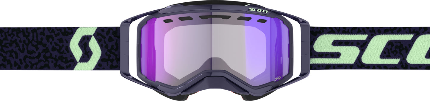 Scott Prospect Snowcross Large Goggle in Dark Purple and Mountain Green Blue Chrome with Part Number 278603-7696307
