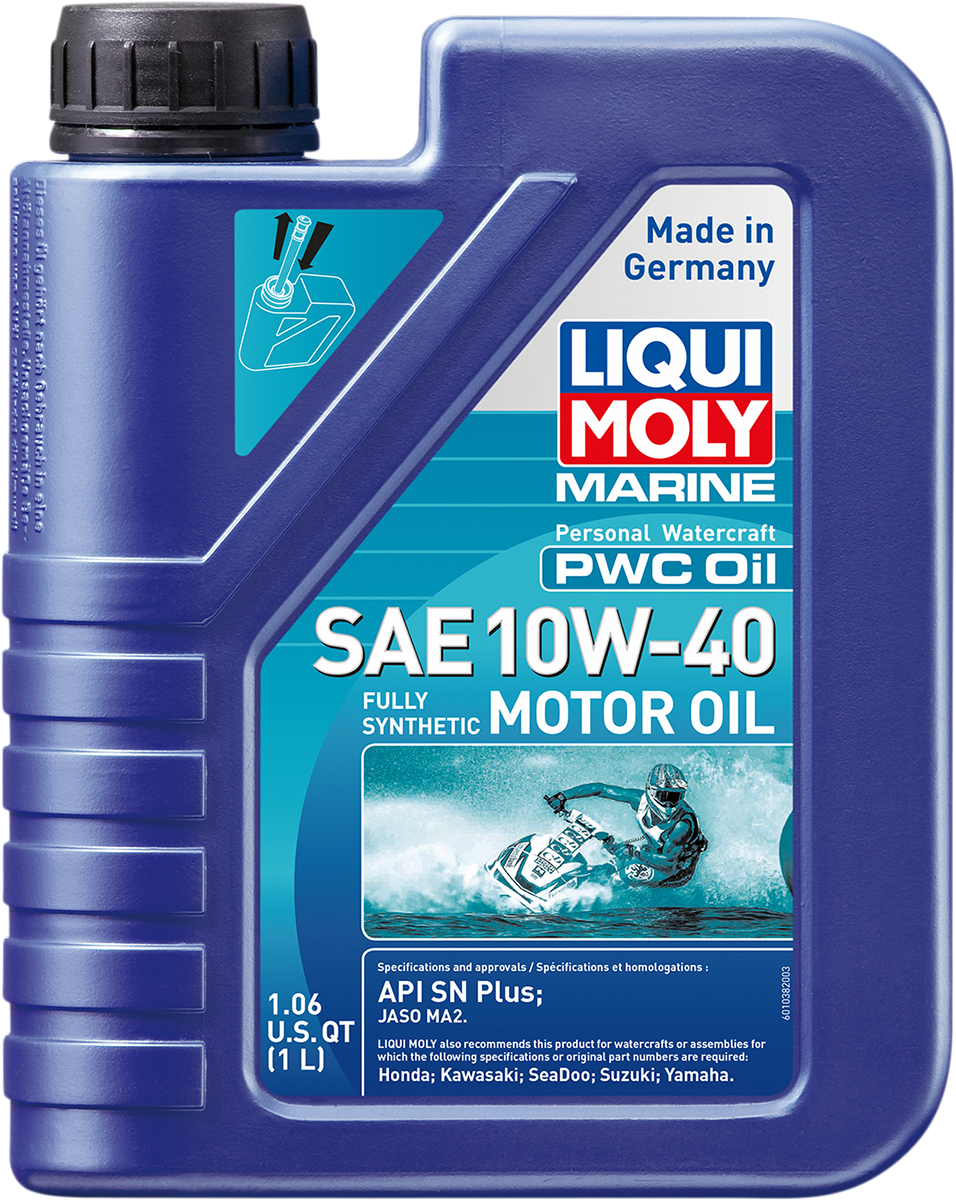 LIQUI MOLY Marine 4T Engine Oil 10W-40 - 1 Liter Part #20528 for PWC Engines