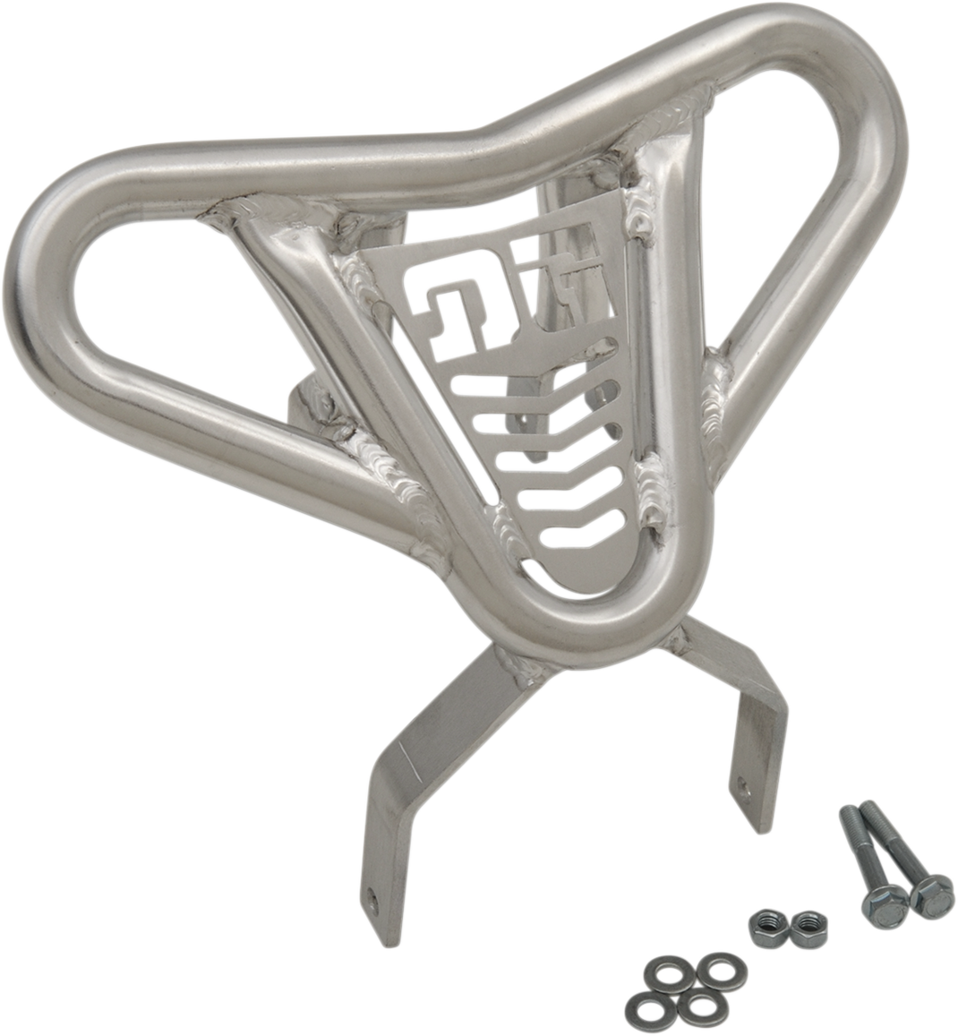 DG PERFORMANCE V-Pro™ Front Bumper for Kawasaki KFX/QuadSport 1987-2006 - Aluminum Alloy, Silver (Part #554-6110)
