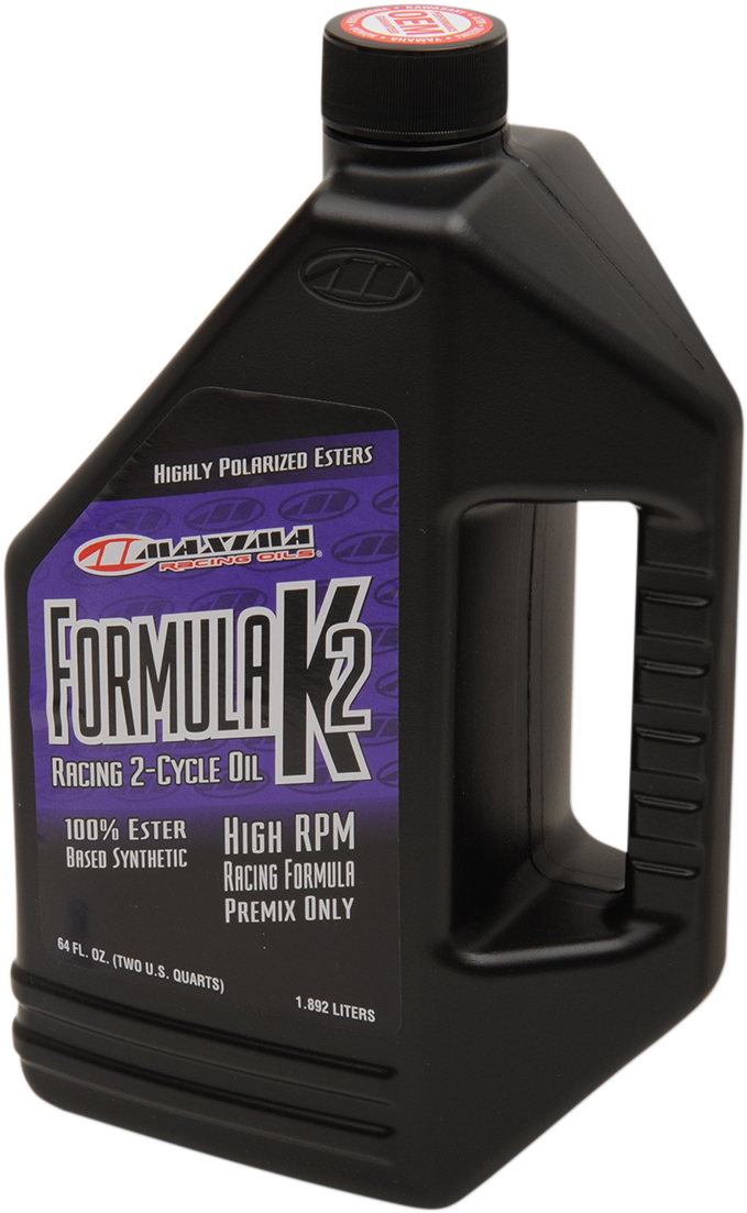 Maxima Racing Oil Formula K2 Synthetic Premix 64 fl oz - High-Performance 2-Stroke Engine Oil