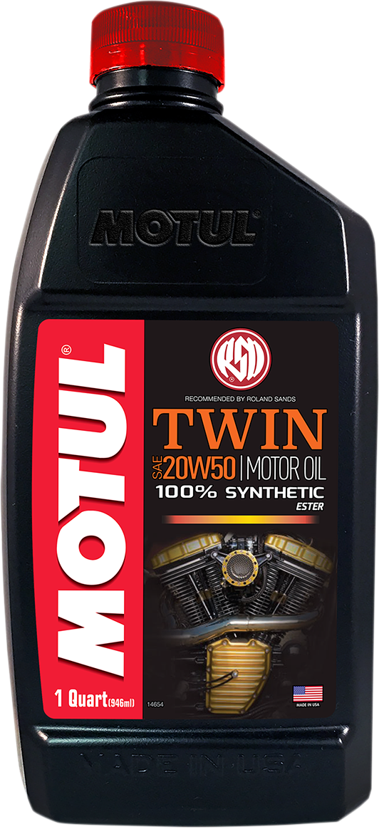 MOTUL V-Twin Synthetic Oil 20W-50 - Engine Oil for Harley-Davidson and Big Twin Motorcycles