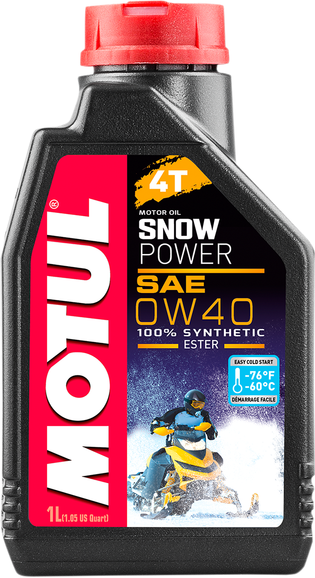 MOTUL Powerjet 4T Oil 0W-40 - 1L - Engine Oil for Snowmobiles (Part Number 105891)