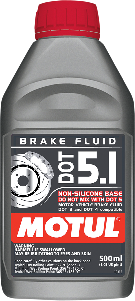 MOTUL DOT 5.1 Brake Fluid - 500 ml | High Performance Hydraulic Fluid for Street Vehicles