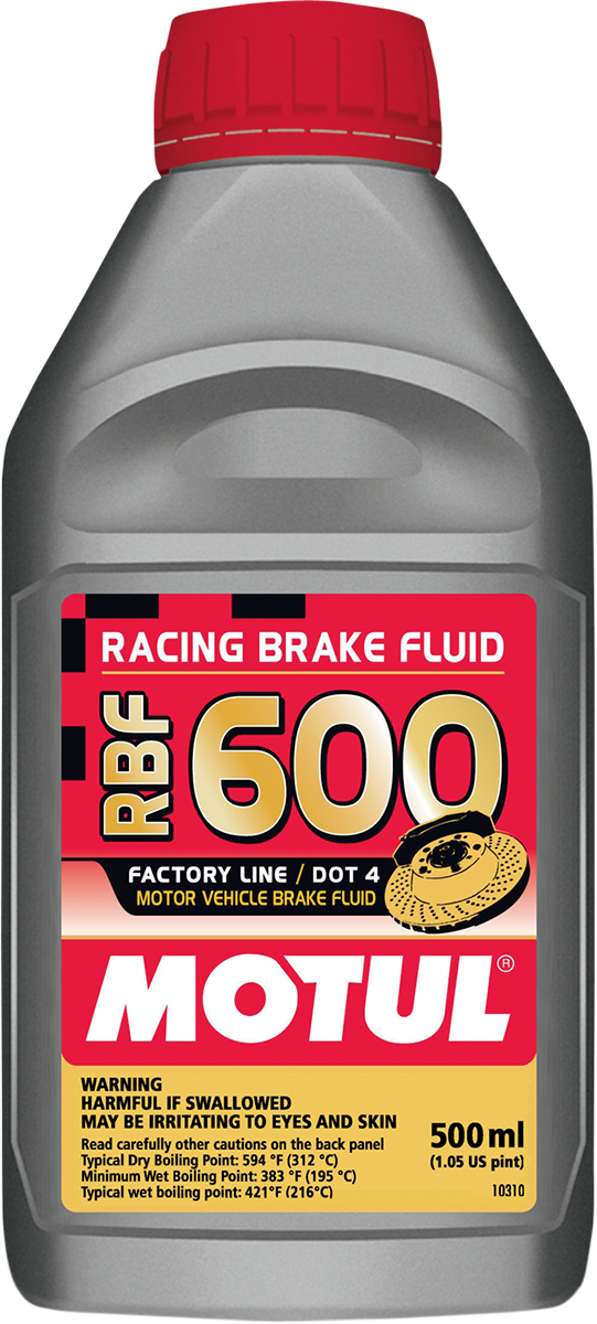MOTUL RBF 600 Racing Brake Fluid - 16.9 fl oz. Part No. 100949 for Superior Brake and Clutch Performance