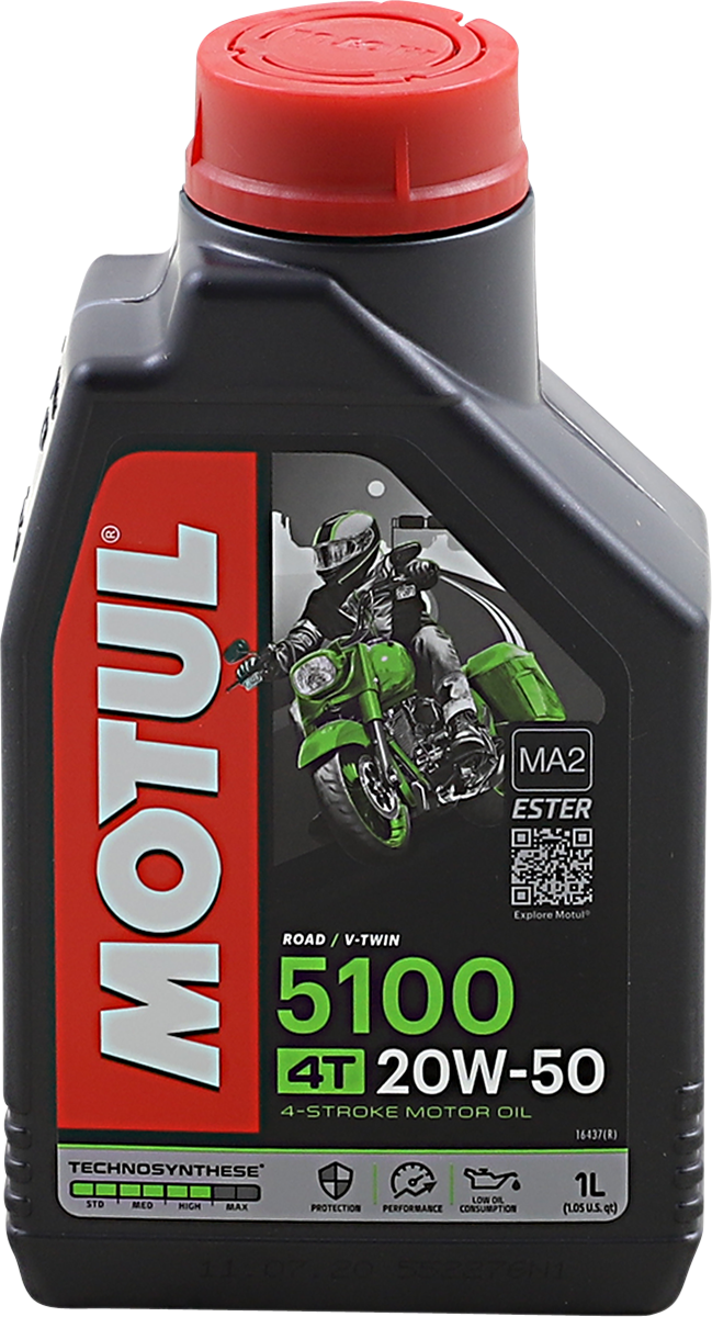 MOTUL 5100 4T Synthetic Blend Oil – 20W-50 – 1L, Part No. 109944
