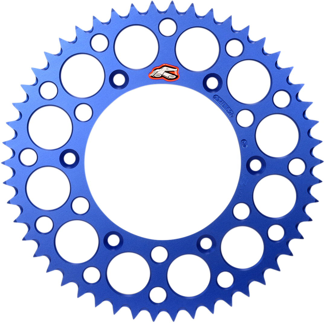 Renthal Rear Sprocket 47 Tooth Aluminum for Suzuki/Yamaha - Blue (Part #121U-428-47GPBU)