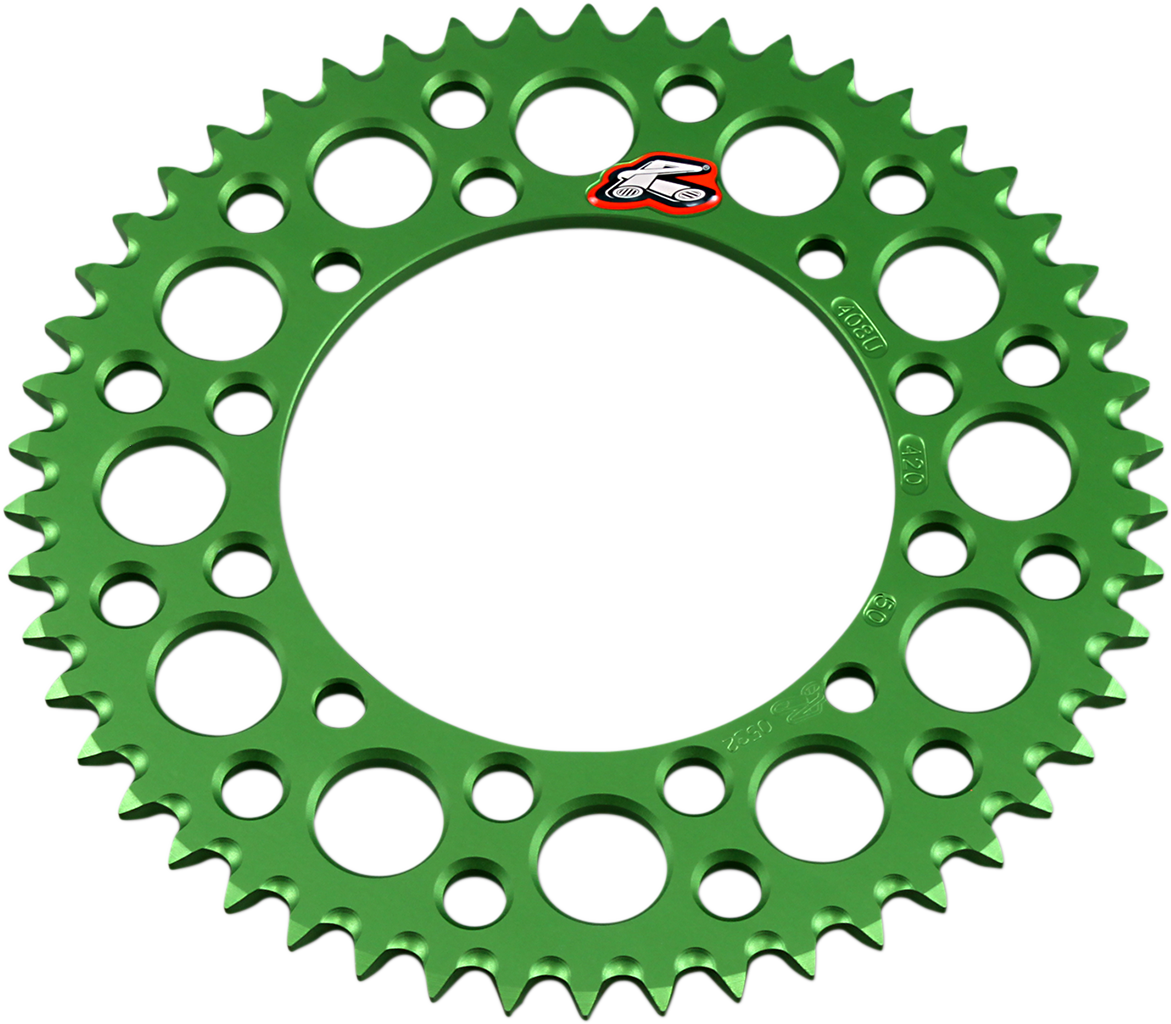 RENTHAL Rear Sprocket Aluminum 50 Tooth Green for Kawasaki/Suzuki - Part 408U-420-50GEGN