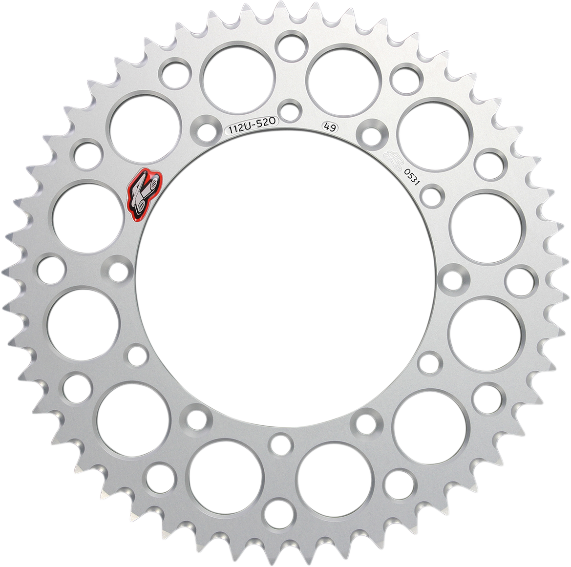 Renthal 112U-520-49GESI Aluminum Rear Sprocket for Kawasaki – 49 Tooth, Silver