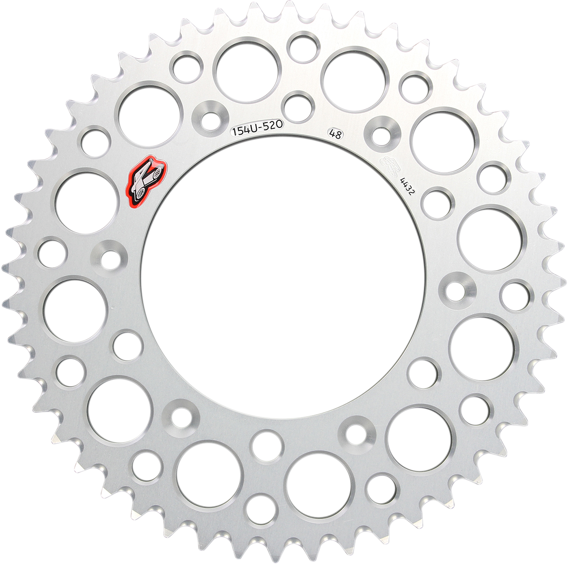 Renthal 154U-520-48GRSI Aluminum Rear Sprocket for Honda - 48 Tooth, Silver