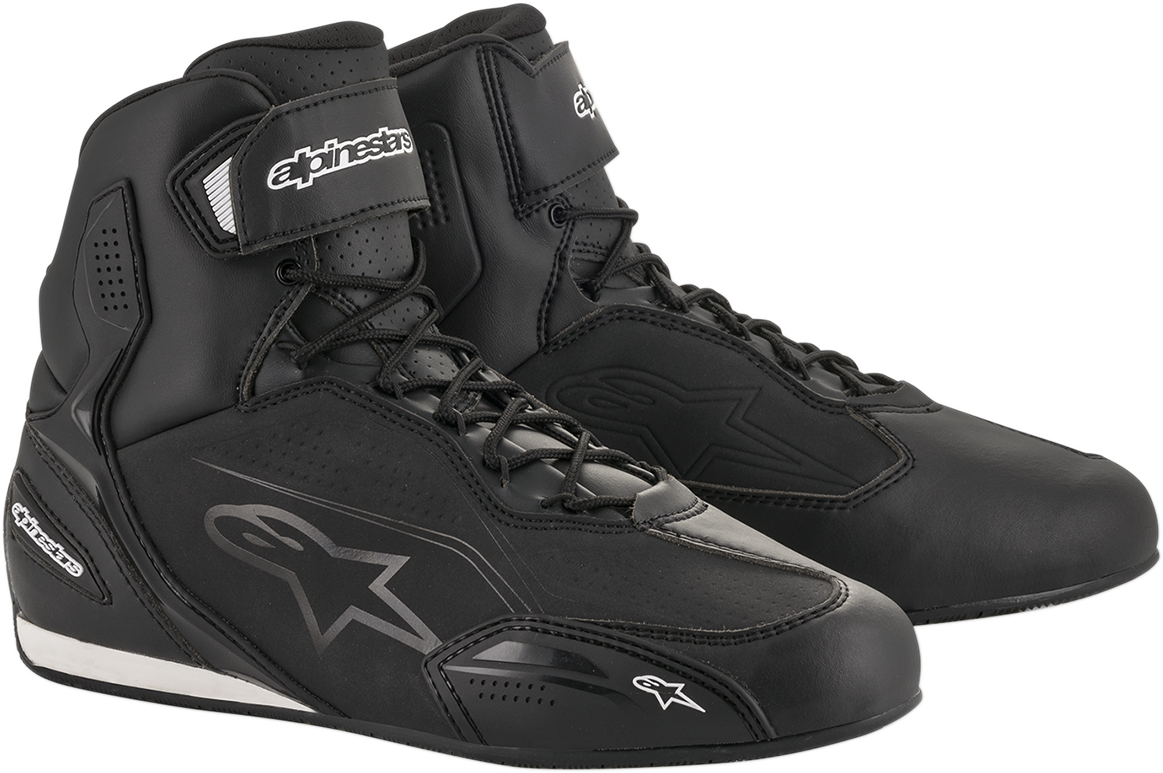 Alpinestars Faster-3 Shoes Black US 14 - Durable Motorcycle Footwear with Enhanced Support and Protection