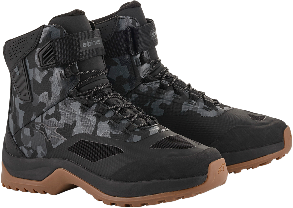 Alpinestars CR-6 Drystar® Shoes – Black, Gray, and Gunmetal – US Size 8 with Advanced Breathable Construction