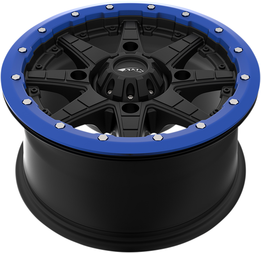 AMS Beadlock Ring Replacement for Roll'n 106 Wheels - 15 Inch Blue 15B03