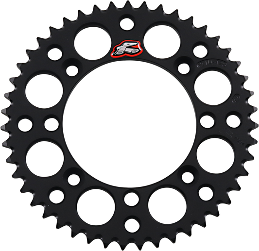 Renthal 121U-428-47GPBK Aluminum Rear Sprocket for Suzuki and Yamaha - 47 Tooth Black