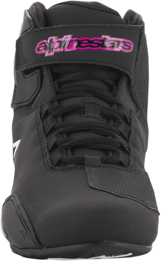 Alpinestars Stella Sektor Shoes - Women’s Lightweight Racing Footwear, Black and Pink, US 6.5 / EU 38
