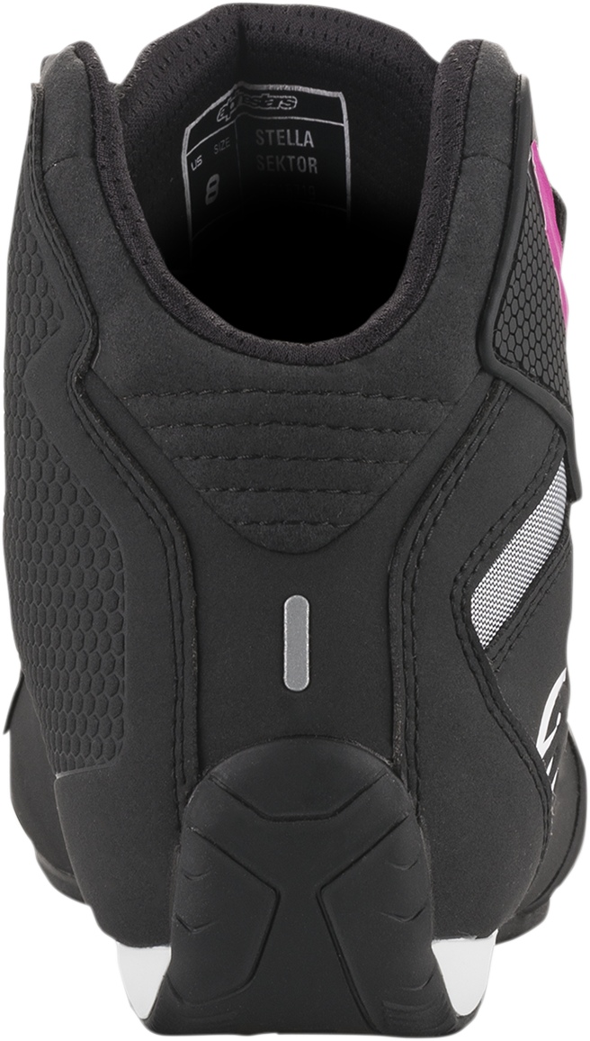 Alpinestars Stella Sektor Shoes - Women’s Lightweight Racing Footwear, Black and Pink, US 6.5 / EU 38