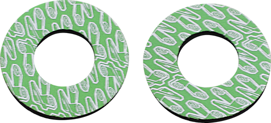 RENTHAL Grip Donutz G203 White/Green for Motorcycle Handlebars