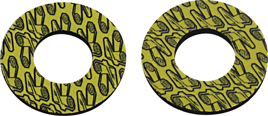 RENTHAL G205 Grip Donutz - Black and Yellow for Enhanced Comfort and Style