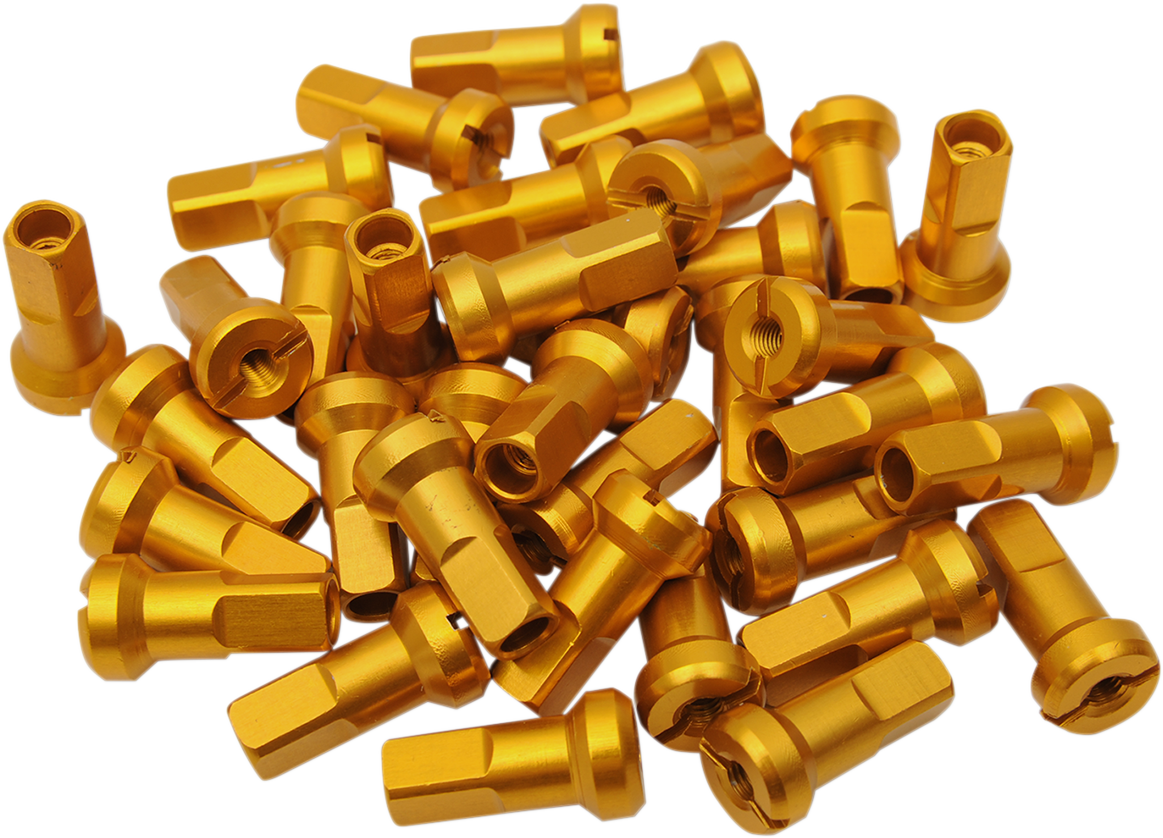 MOOSE OFFROAD MX1 Gold 8-Gauge Spoke Nipples - Part No. 24-890, Set of 36