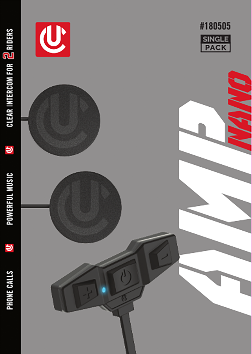 UCLEAR Amp Nano Single Kit Helmet Audio System - Model 180514