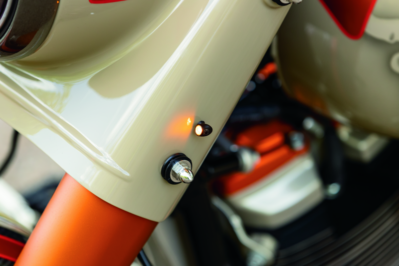 Kuryakyn Kellermann Atto Clear Lens Amber LED Lights in Satin Black