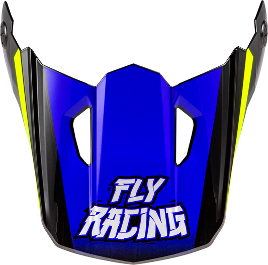 Fly Racing Youth Kinetic Scorched Helmet Visor Blue/Grey/Hi Vis - Part 73-8674