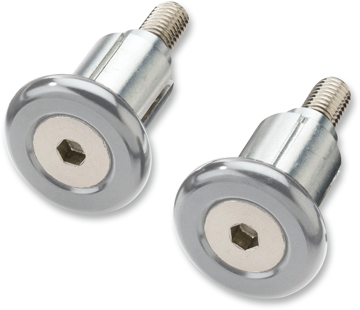 MOOSE OFFROAD Handlebar Ends - Silver (Part #1BEC0661-PSPM) for Motocross and Off-Road Vehicles