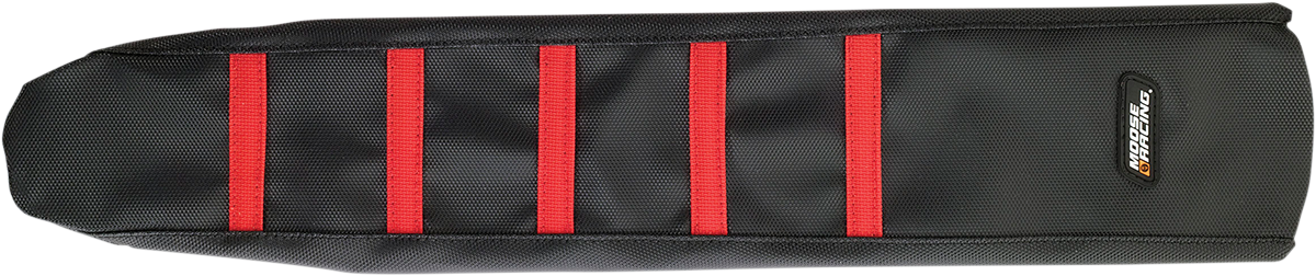 Moose Offroad Ribbed Seat Cover for Honda CRF250 '04-'09 - Black with Red Ribs, Part CRF25004-331RT