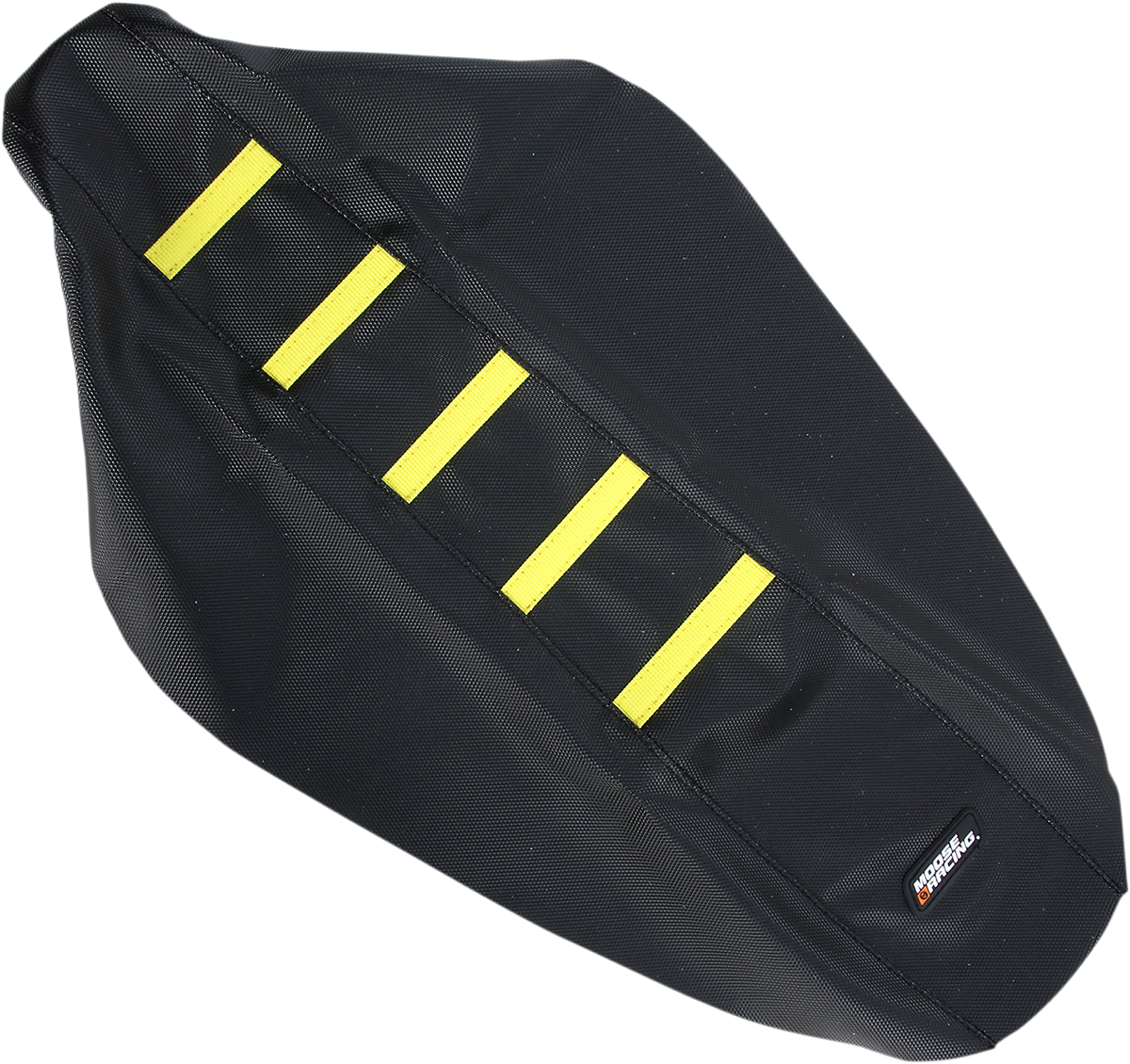 Moose Offroad Ribbed Seat Cover for Suzuki RMZ450 (2008-2017), Black with Yellow Ribs - Part Number RMZ45008-331RT