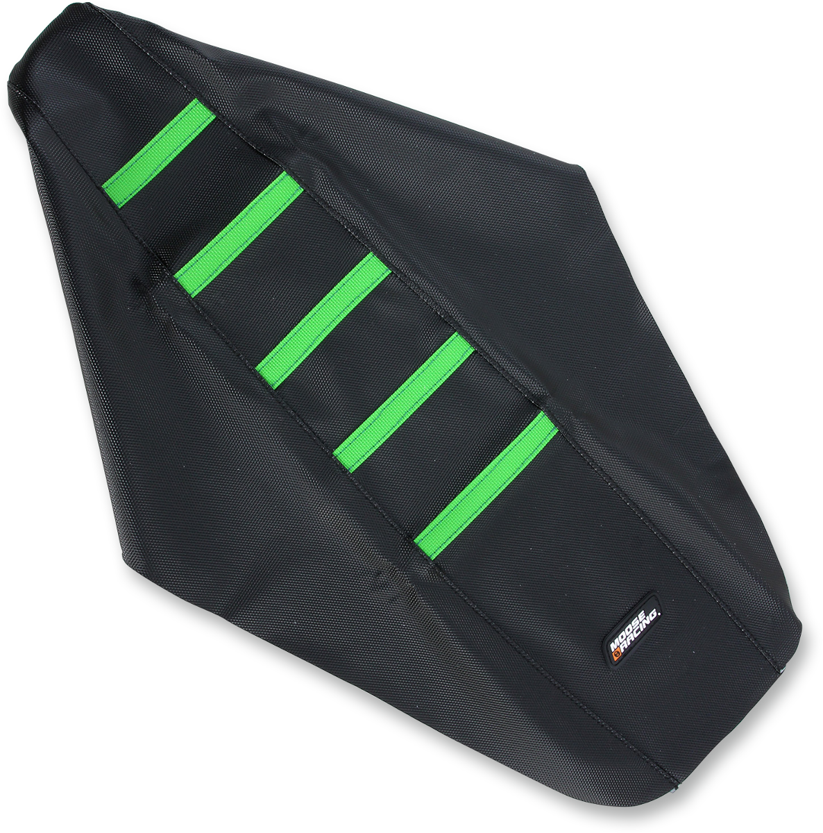 Moose Offroad KXF25017 Ribbed Seat Cover for Kawasaki KX250F (2017-2020) - Black with Green Ribs