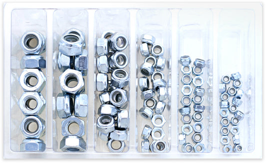 BOLT SV-NYLOCK Nylon Locking Nut Assortment Kit – 100 Pieces
