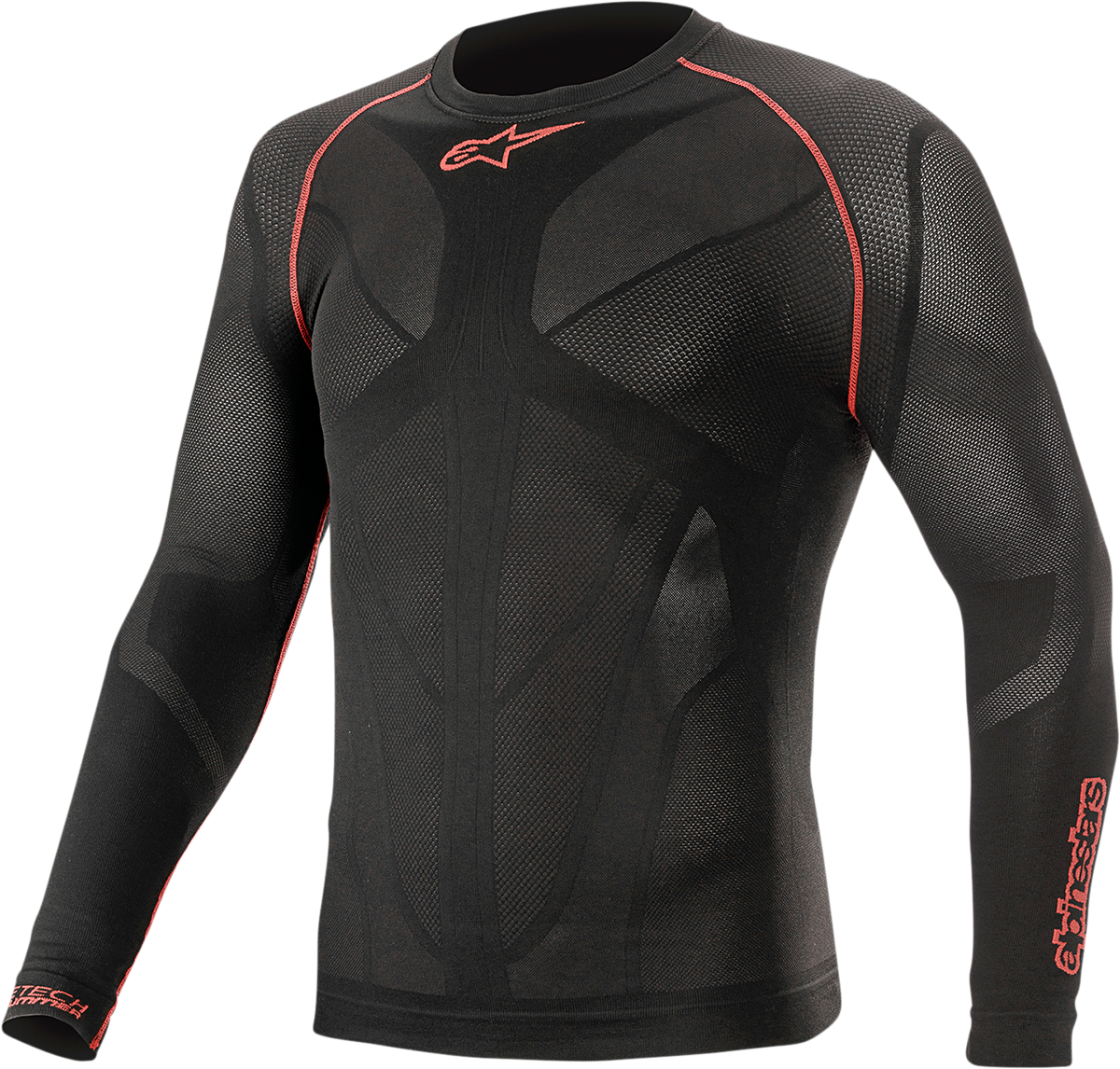 Alpinestars Ride Tech v2 Summer Long Sleeve Underwear Top - Black - M/L | Lightweight Technical Base Layer