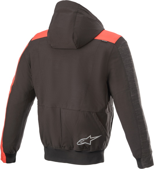 Alpinestars Rhod Windstopper Hoodie 2XL - Black, Gray & Red with Level 1 Nucleon Flex Plus Armor