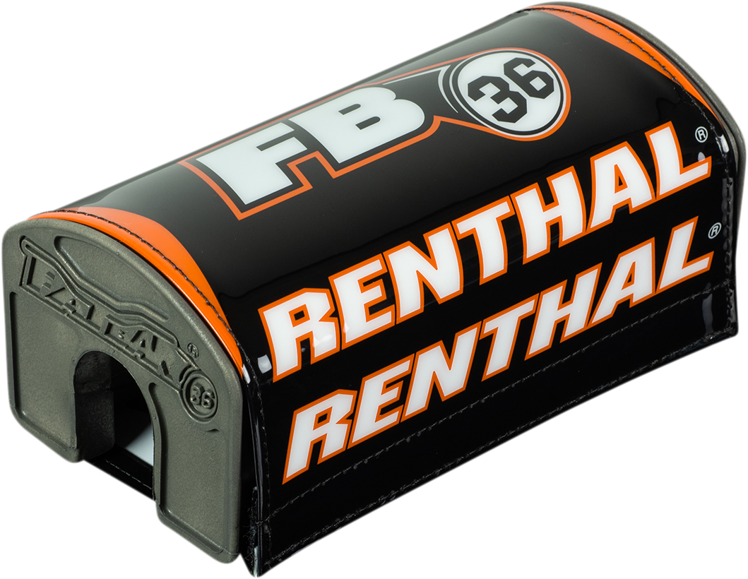 Renthal Fatbar36™ Bar Pad P347 - Durable Black and Orange Cover with Injection-Molded Foam