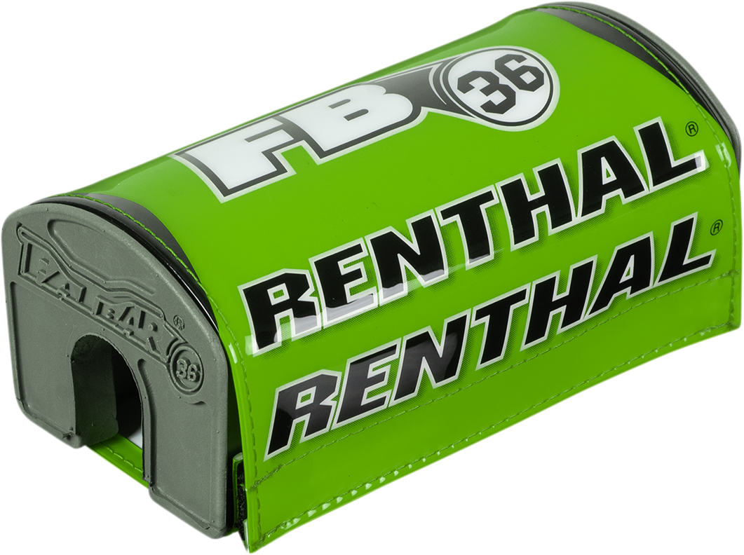 RENTHAL Fatbar36™ Green P343 Bar Pad with Durable Cover and Injection-Molded Foam