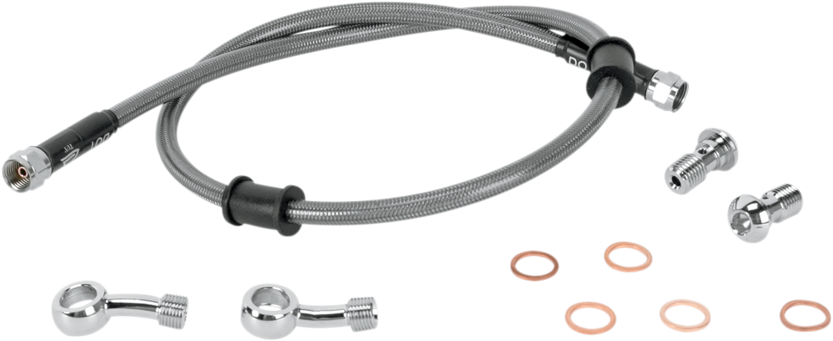 MOOSE OFFROAD Rear Stainless Steel Brake Line for Kawasaki KLR 650 KAW-6031R
