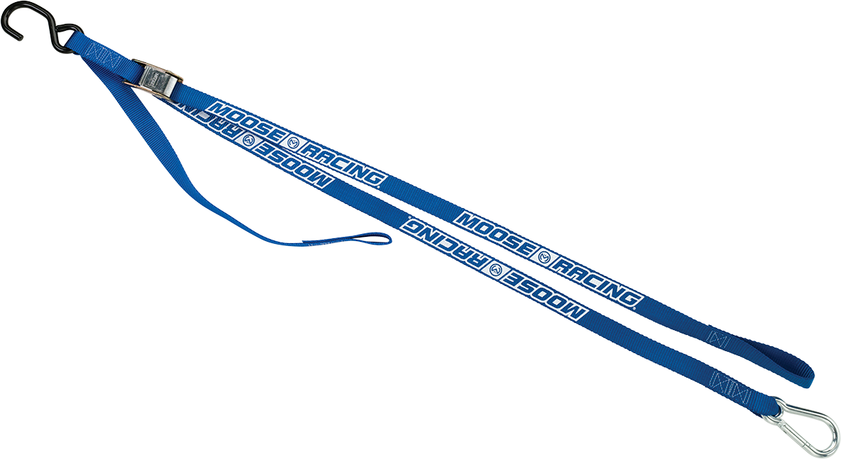 Moose Offroad Carabiner Tie-Down with Soft Tie - 7 ft Blue, Part #3920-0356